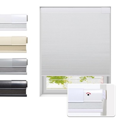 Cellular Shades 67 1/2 W x 64 H Cordless Blackout Honeycomb White Tonature Drill