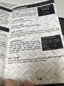 Street Fighter: The Movie (Sega Saturn, 1995) Complete w/ Manual & Registration