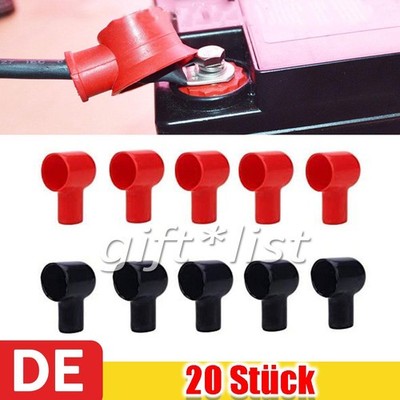 20 stk Batterie Polabdeckung Pol Schutzkappe Kappen +Plus -Minus Satz Abdeckung