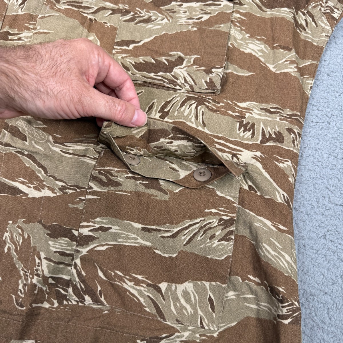 Tru Spec Desert Tiger Stripe Camo BDU Field Jacket Mens Large