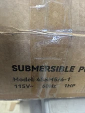 Vevor 4SSM5/6-1 1HP Deep Well Submersible Pump Water Pump 31.7 GPM 207 ft