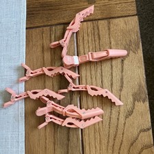 7 Pcs peach Alligator Hair Clips for Styling and Sectioning - peach