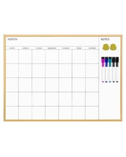 Magnetic Monthly Calendar Whiteboard, 17'' x 23'' Dry Erase Calendar for Wall...