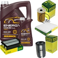 Mann Inspektionspaket Filterset 6L Mannol Energy 5W-30 FüR KIA Carens IV
