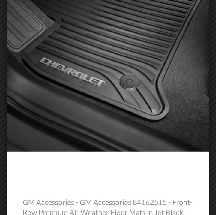 2018-2023 Chevrolet Traverse FRONT Premium All Weather Floor Mats 84162515 Black - Image 3 of 3