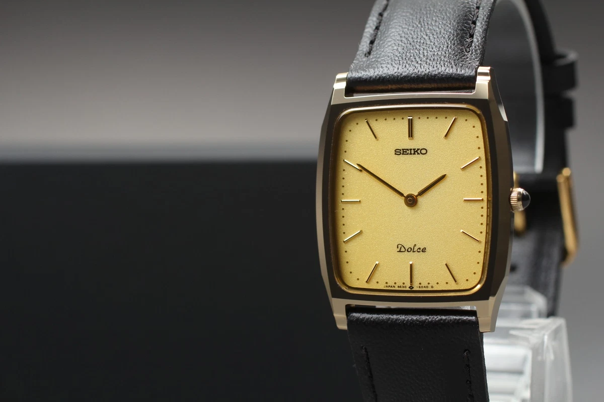 ルクセ　レクトインナー230（デザート） Vintage 1988 Seiko Dolce 9530-5030 Tungsten Tank HAQ Quartz Mens