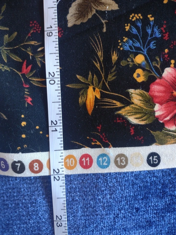 Timeless Treasures Fleur-C2476 1 Yard Quilt Fabric Floral Black - Image 4 of 4