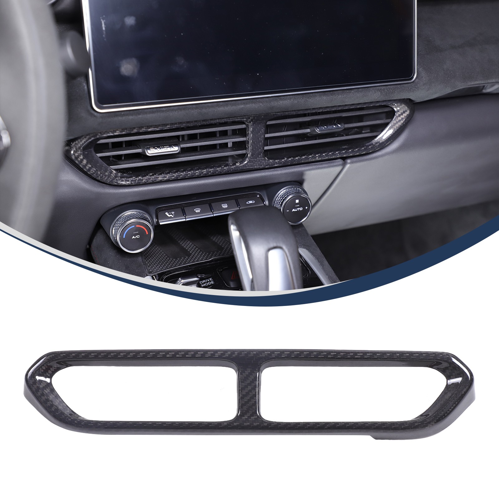 Real Carbon Fiber Center Console Air Vent Panel Trim For Lotus EMIRA 2021-25 US
