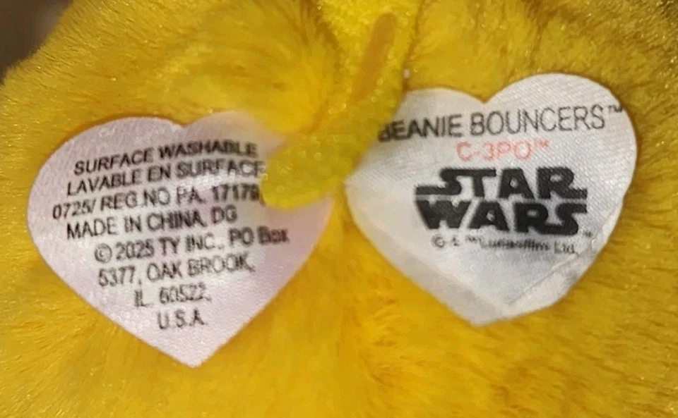 Ty Beanie Bouncers - C-3PO the Android (Star Wars)(3-4 Inch) NEW Bouncy Ball Toy - Image 4 of 4