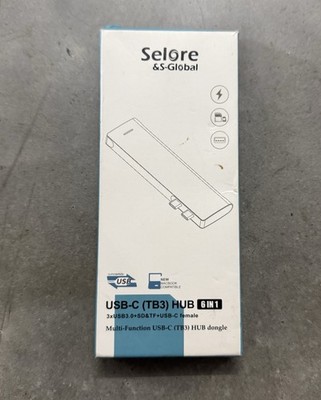 Selore & S-Global Multi-Function USB-C TB3 6-in-1 HUB Dongle