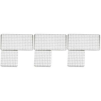  Set of 3 Grill Rostfrei Edelstahl Camping Holzkohlegrill Backblech