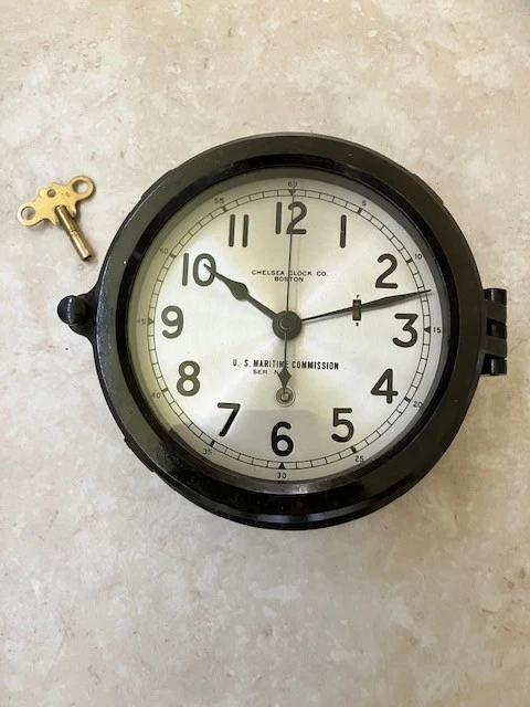 United States Chelsea Vintage Original Antique Maritime Clocks for