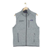 Patagonia Fleece Gilet Mens Size M Grey Sleeveless Zip Outdoor
