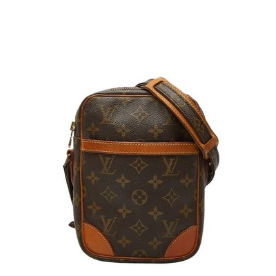 Louis Vuitton Monogram Danube Crossbody Shoulder Bag M45266 Brown PVC Leather La