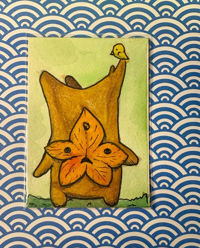LoZ Fan Art ACEO Korak with a Bird Original Painted Art by KayshaLacyArt