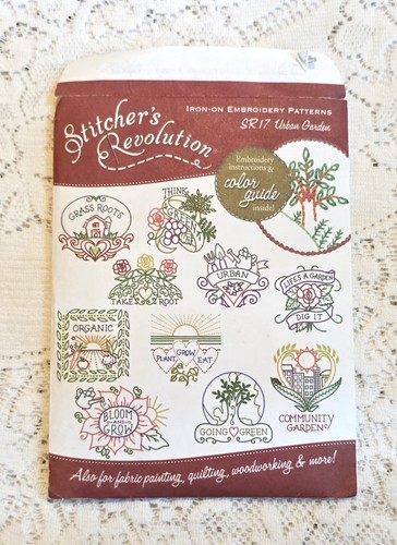 Stitcher's Revolution SR17 "Urban Garden" Hot Iron Transfers Embroidery