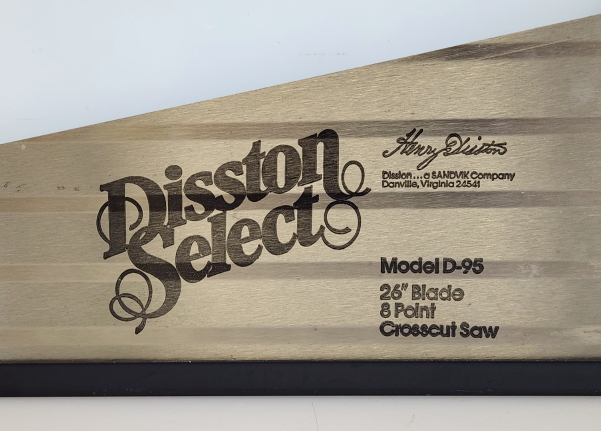 Disston Select D-95 8 Point Crosscut Saw Handsaw 26