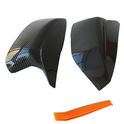 Mirror Covers Fit for 2014-2022 Infiniti Q50 2016-2022 Q60 Carbon Fiber Black - Picture 9 of 9