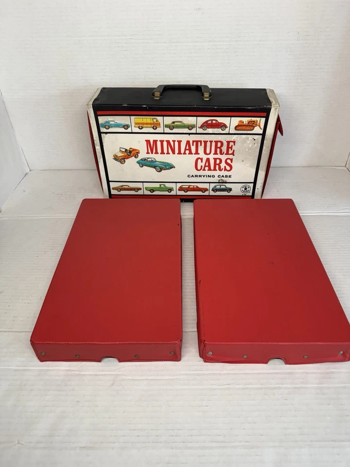 老式 1966 年美泰微型汽车手提箱带 2 个托盘 — 第 2/4 张图片