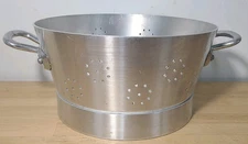 Heavy Duty Aluminum Restaurant Colander Strainer Commercial 12" Handles & Base