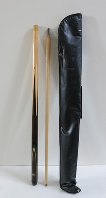 Riley Snooker 2-Piece Screw-Together Pool Cue Stick 16.5 oz, 57'', &Carrying Case