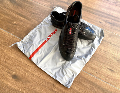 PRADA Sneaker - Leder schwarz Gr. 7,5 (EU 41,5)  - ORIGINAL -