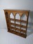 vintage solid oak wood wall hanging tea cup saucer curio display shelf colonial