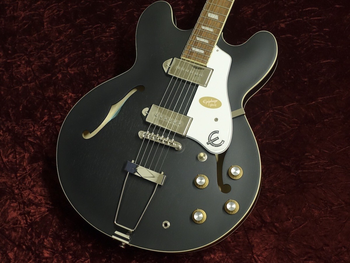 ギター Epiphone Casino Worn WEB (Worn Ebony) Epiphone Casino, Worn Ebony – A Strings