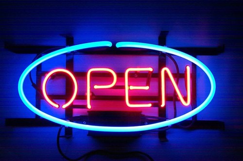 Open Ellipse 20"x12" Neon Light Sign Lamp Visual Artwork Display Bar With Dimmer