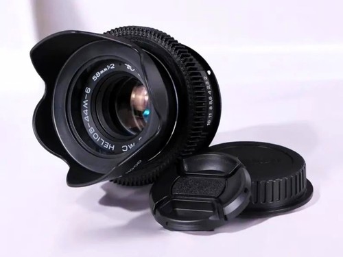 Helios 44M-6 58mm f/2 Vintage Lens w/ Canon EF Adapter & Follow Focus Gear–USSR - Picture 2 of 11
