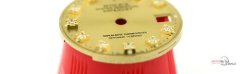 Rolex original 26 mm Datejust 69173 79173 6916 esfera de diamante champange 2/T #D64 - Imagen 6 de 8