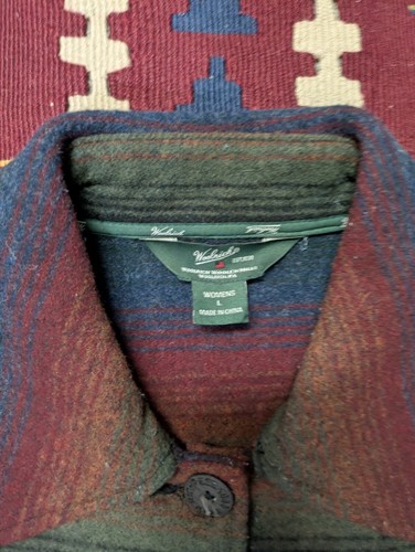 Woolrich Southwestern Striped Wool Jacket, L, Colorful, Native American - Picture 4 of 5