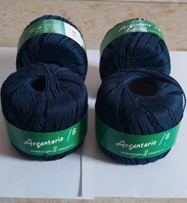 4 gomitoli cotone egiziano blu