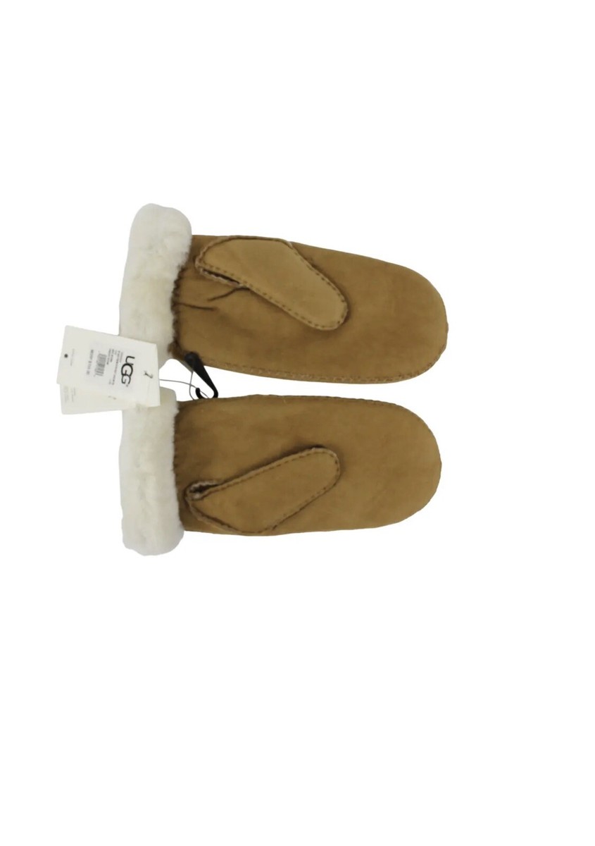UGG アグ ミトン Sheepskin MITTENS CHESTNUT Ugg Sheepskin Heritage Logo Mittens Sheepskin Chestnut