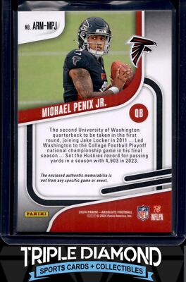 2024 Panini Absolute Michael Penix Jr Rookie Materials Patch