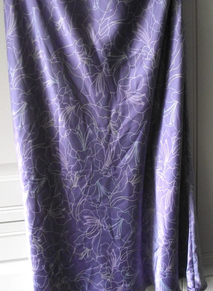 Vestido George Collection Edición Limitada Lila Púrpura Seda Floral Tirantes Reino Unido 18 NUEVO Foto 3 de 4