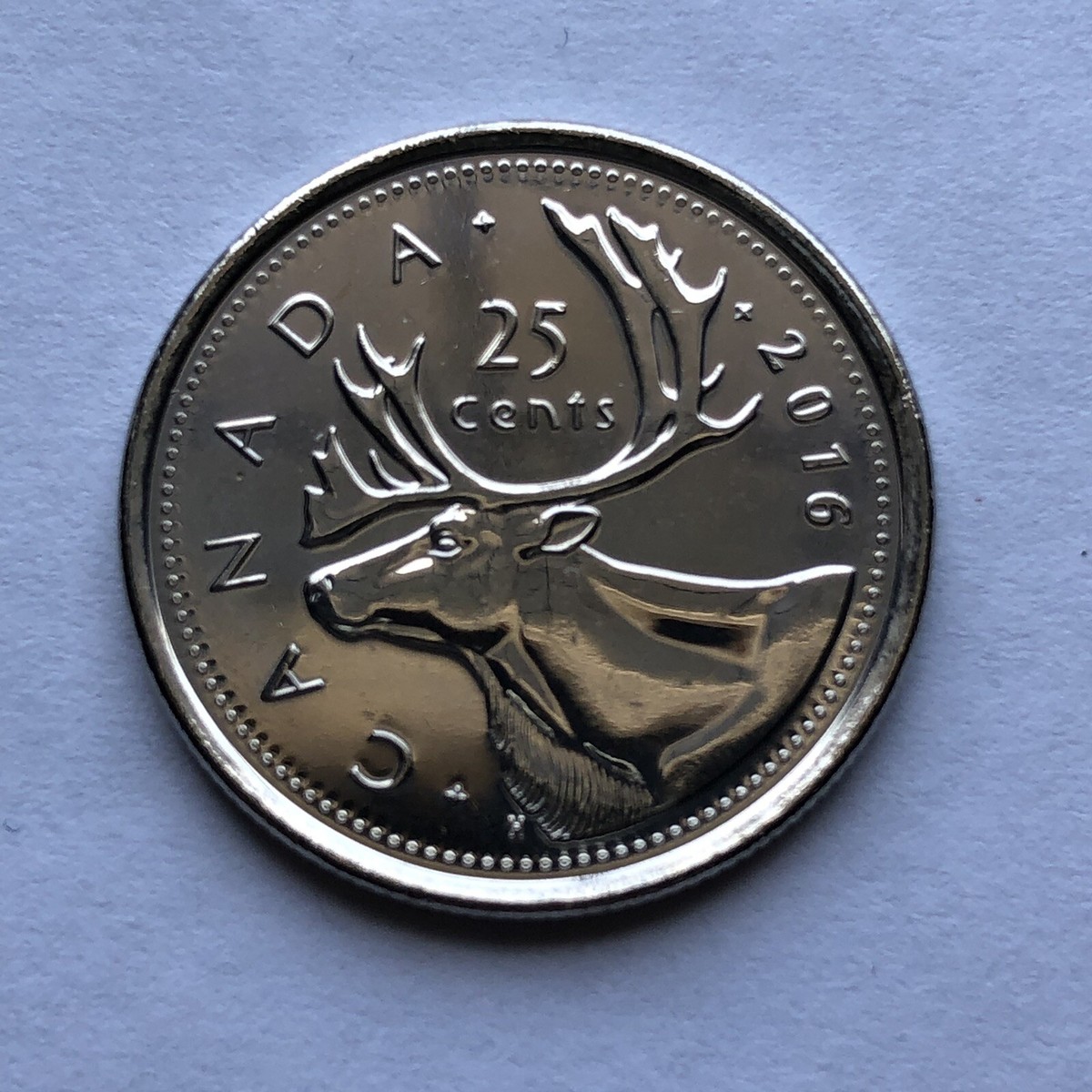 Canada 2016 25 cents Uncirculated from Mint roll - BU Canadian