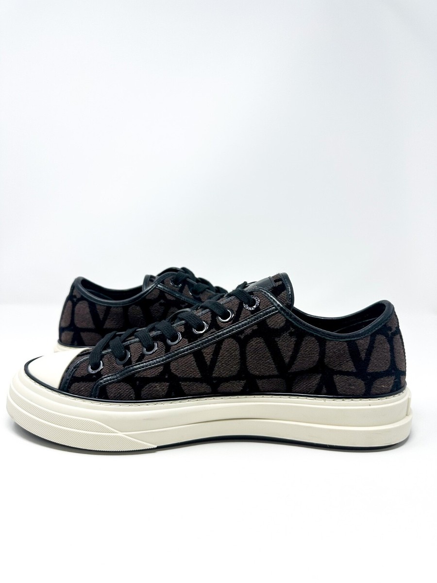 Valentino Garavani Men's Jacquard Logo Low Top Sneakers 8 US
