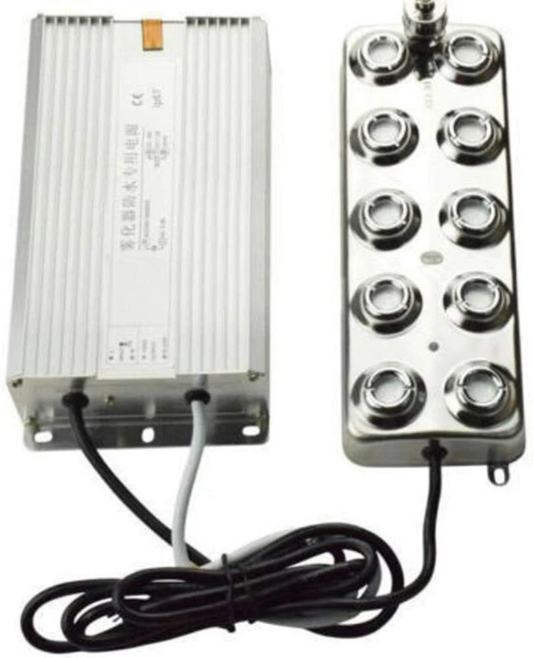 Ultrasonic Mist Maker Fogger Mister Air Humidifier Fog Machine 110v 10 Head Deco - Image 2 of 4