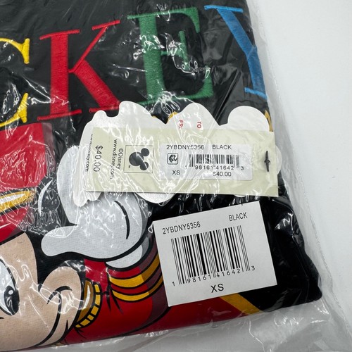 Disney Mickey Mouse Black Big Kids Sweatshirt Crewneck Unisex Pullover XS (6/6X) - Picture 7 of 12