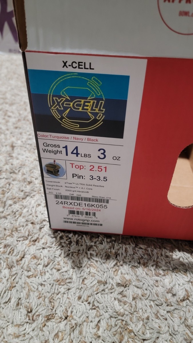 Roto Grip X-Cell Bowling Ball 1st Quality | 14 Pounds | 3-3.5