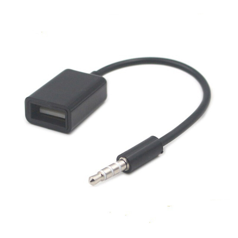 3.5mm Male Audio AUX Jack to USB 2.0 Type A Female OTG Converter