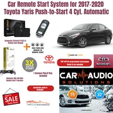 Car Remote Start System for 2017-20 Toyota Yaris Push-to-Start 4 Cyl. Automatic
