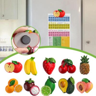 Obst-Kühlschrank-Harz-3D-Dekoration niedliche magnetische Aufkleber ξλ U1T6 H3W1