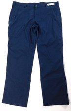 Carhartt Work Pants 74533-20 Men's 42x32 Dark Blue Ripstop Relaxed Fit Stretch