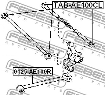 TAB-AE100CL FEBEST Control Arm-/Trailing Arm Bush for TOYOTA