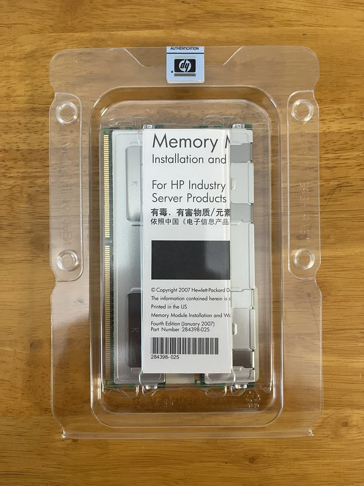 461826-B21 GENUINE HP 2GB 2x1GB LP Kit Single Rank FBD PC2-5300 - Image 2 of 3