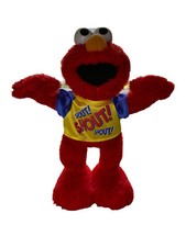 Sesame Street Fisher Price 14" Elmo Shout 2004 Plush Dance Sing Play Read Desc.
