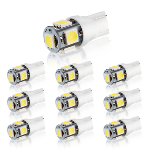 10PCS White T10 Wedge 5050 13SMD Backup Reverse LED Light Bulbs 192 