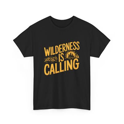 Wilderness Is Calling Vintage Camping Graphic Short Sleeve T Shirt Adventure
